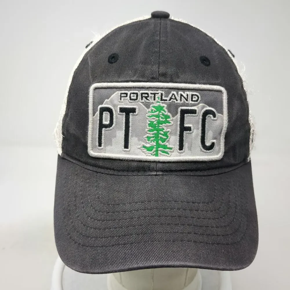 Zephyr Trucker Hat Gray One Size Portland PTFC Soccer Pine Tree Patch Mesh